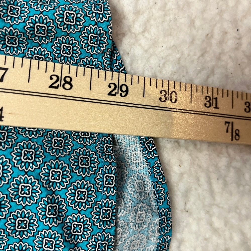 Ariat Button Down Shirt Mens Medium Teal Geometric Floral Stretch Long Sleeve - Picture 6 of 11